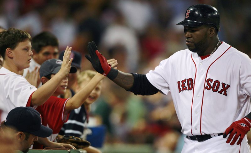 David Ortiz was in a high-fiving mood, even with fans, after a fourth-inning homer Thursday night for the Boston Red Sox. The celebration was short-lived: The Red Sox lost, 7-2.