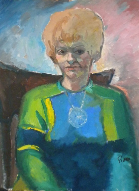 "Lady in Blue and Green" by Frank Pierobello