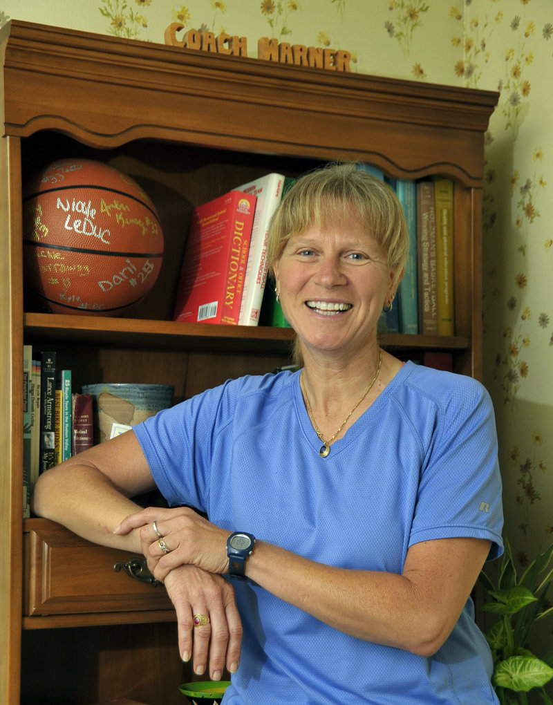 Mari Warner, the new girls’ basketball coach at Falmouth High, was a prominent player at Thornton Academy and the University of Maine, as was her brother, Bob.