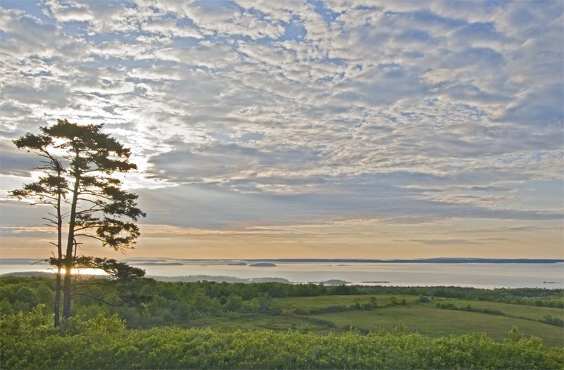 "Penobscot Bay from Beech Hill" by Greg Currier, one of the artists in "Exclusively Photography" at Harbor Park on Saturday in Boothbay Harbor.
