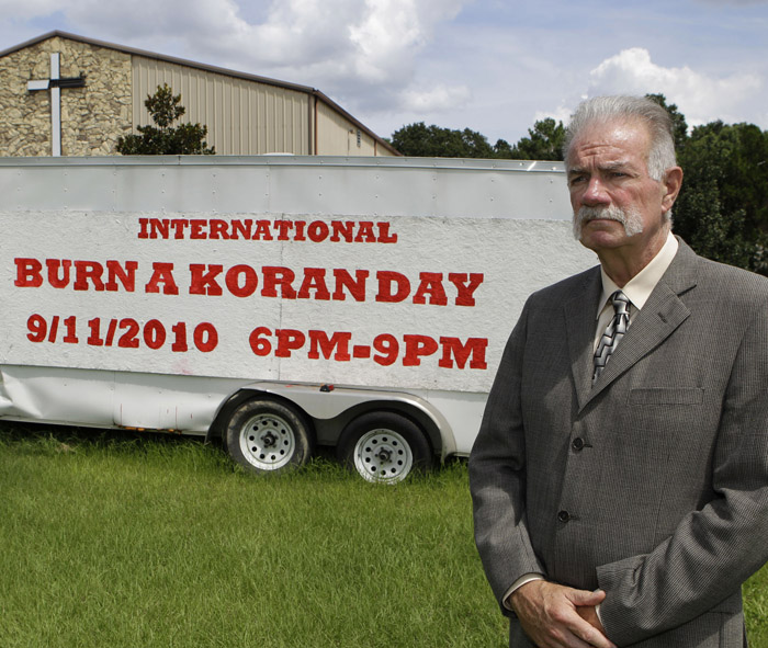 Rev. Terry Jones at the Dove World Outreach Center in Gainesville, Fla., plans to burn copies of the Quran on church grounds to mark the Sept. 11, 2001, terrorist attacks on the United States that provoked the Afghan war.