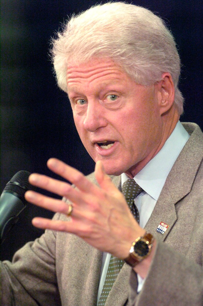 Bill Clinton campaigns at the Portland Expo. for his wife Hillary during the 2008 presidential campaign.