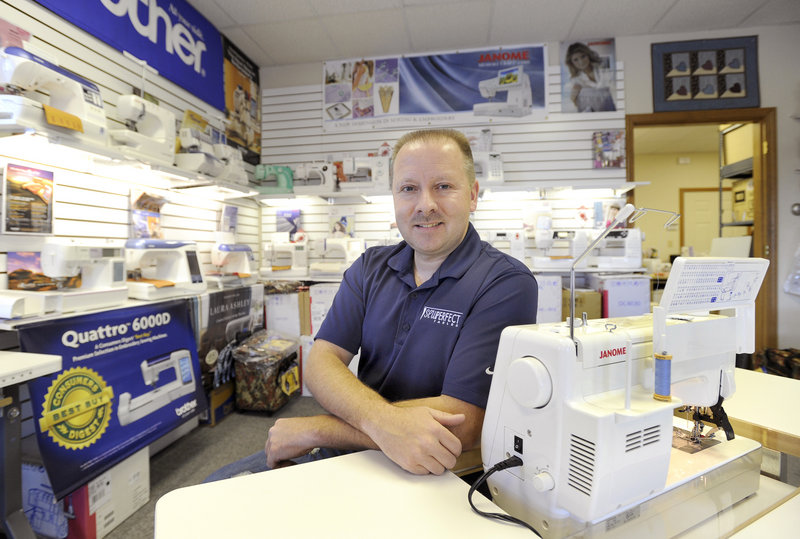 Tony Ferland, owner of Tony’s Sewing Machines in Biddeford, recently expanded the scope of his business by adding vacuum cleaners – sales, service and repair – to his product line.