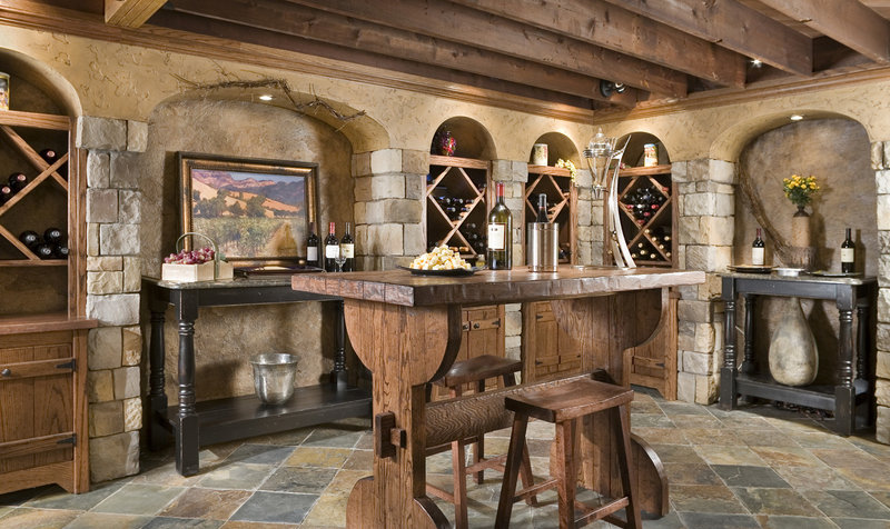 Some people are turning basement cellars into wine cellars. Here is one such cellar after a makeover.