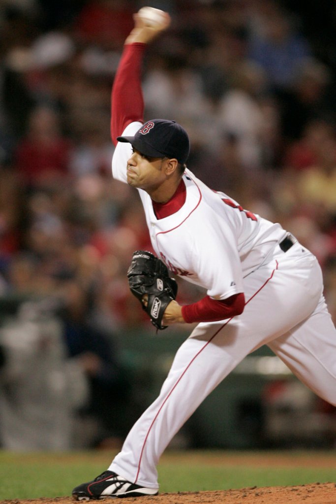 Manny Delcarment pitched with the Red Sox in the 2007 World Series, but he wasn’t getting it done with his 4.70 ERA this season. He was traded to Colorado for a Single-A pitcher on Tuesday.