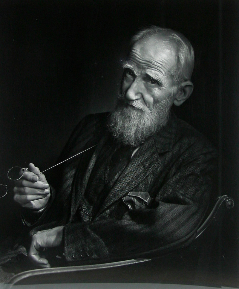 Yousuf Karsh’s 1943 portrait of George Bernard Shaw.