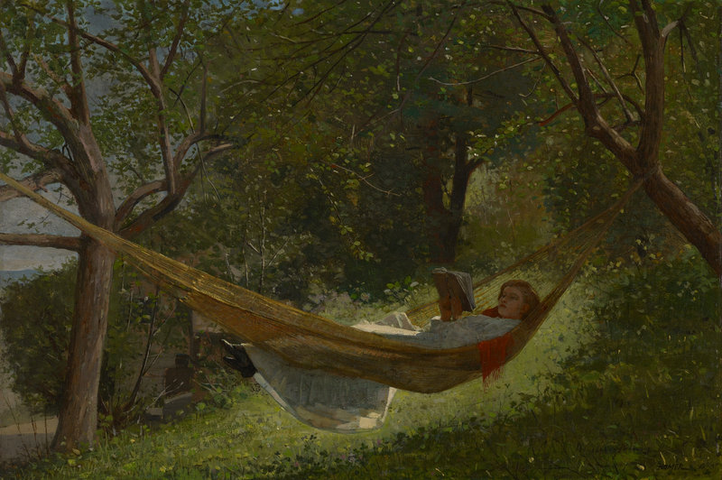 “Girl in a Hammock” (1873) is at the Colby College Museum of Art.