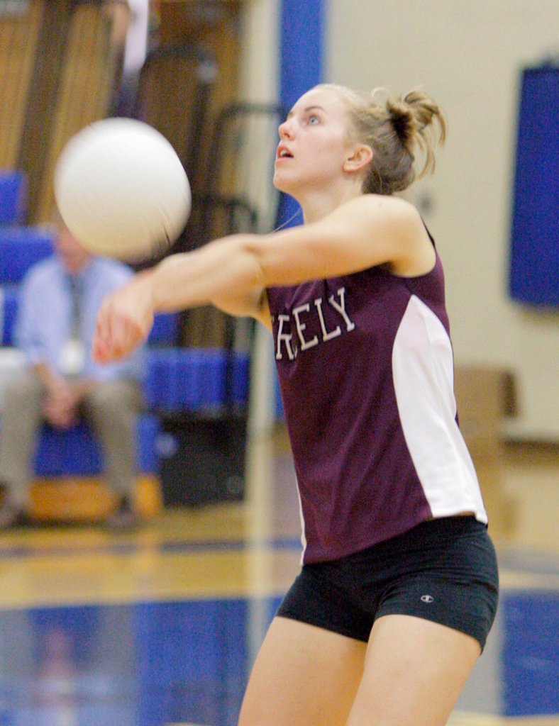 Sara Warnock of Greely will spend her senior season playing opposite hitter, a position she was set to play last year before an ankle injury sidelined her.