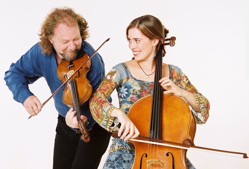 Scottish fiddler Alasdair Fraser and cellist Natalie Haas will perform at the Boothbay Harbor Opera House on Thursday.