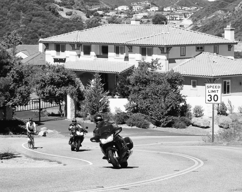 Motorcycles, like these on Mulholland Highway near Agoura Hills, Calif., are being targeted by a bill passed this week by the California Senate. The bill could make it illegal to operate a bike that fails to meet federal noise-emission control standards. The bill, however, still requires a signature by Gov. Arnold Schwarzenegger – a decision he'll have to make by Sept. 30.