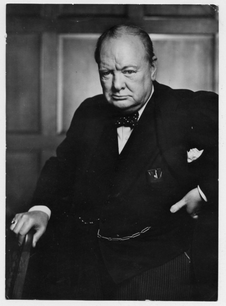 Karsh's much-reproduced portrait of Winston Churchill