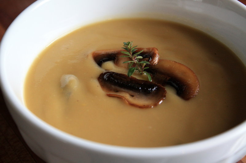 Root vegetable and mushroom soup