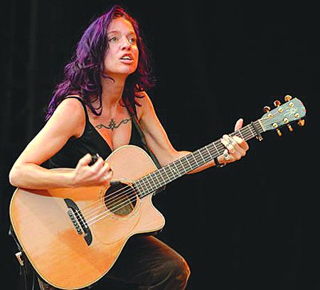 Ani DiFranco performs on Tuesday in Brownfield.