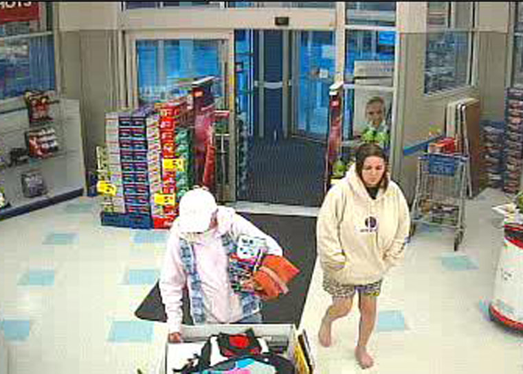 Security camera image of the woman suspected of robbing the Rite-Aid in Old Orchard Beach.