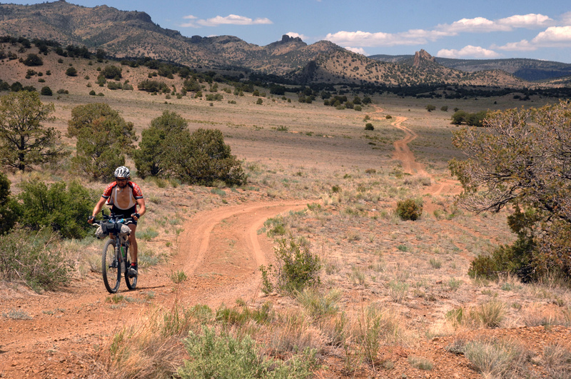 A racer pedals through the Rocky Mountains in "Ride the Divide," a film about the Tour Divide from Canada to the Mexican border. The documentary will be screened at 7:30 p.m. Tuesday at the Frontier Cafe in Brunswick.