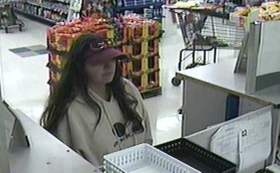 Police are seeking this woman in the robbery of a pharmacy in Waterboro.