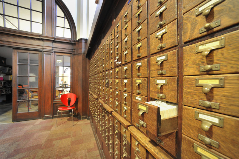 A lack of tenants made it difficult for the Maine College of Art to sell the 122-year-old former Baxter Library building on Congress Street. But then John Coleman, CEO of the advertising company VIA Group, decided to move his firm there. A number of library features, like the old card catalog, have been retained.