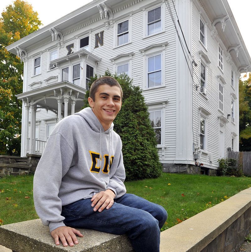 Dan Santos, a member of the Sigma Nu fraternity in Gorham, says the proposals that Gorham town councilors passed Tuesday don’t “reflect the positive change that has happened over the past year.”