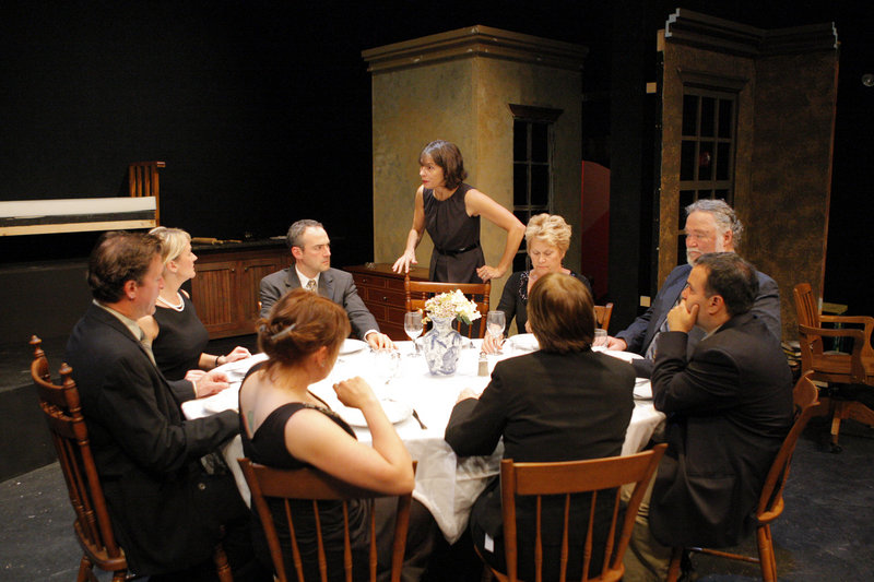 The cast of "August: Osage County" rehearses a scene of the Good Theater production. The award-winning play by Tracy Letts opens this week in its regional debut.