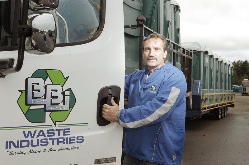 James Blow took over Blow Bros. Inc. from his father in the 1980s. A company slogan, “We’re No. 1 in the No. 2 Business,” was coined by James Blow’s uncle. Besides its Porta Potty services, the company does curbside rubbish collections for towns.
