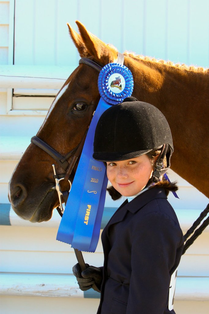 Ellen Graham of Cumberland took first in walk-trot poles and walk-trot equitation.