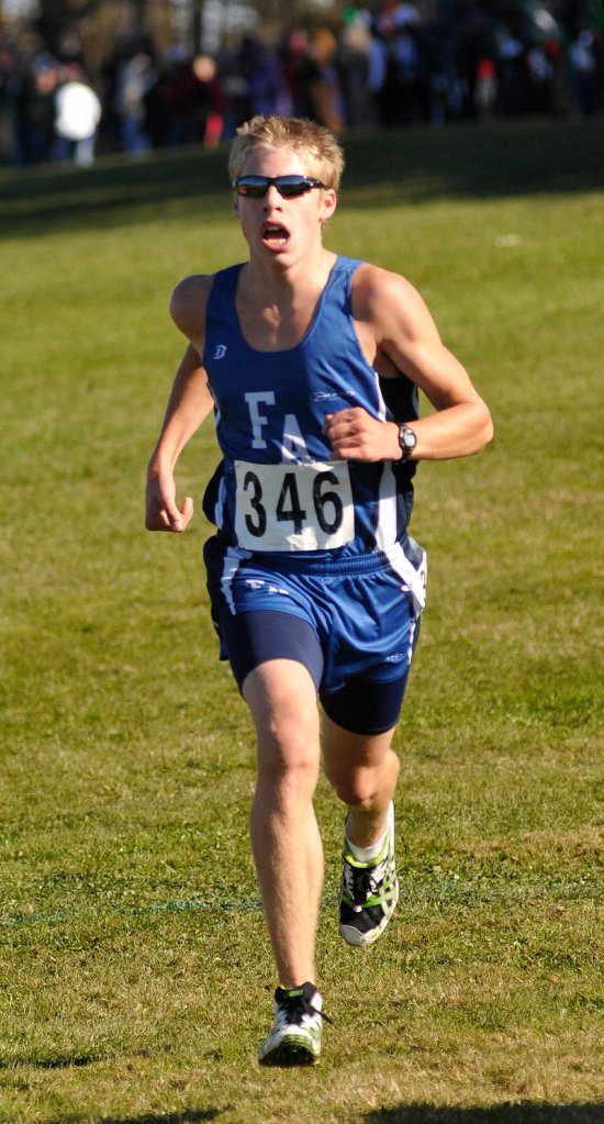 Silas Eastman of Fryeburg Academy remained unbeaten this season, winning the Class B race in 16:20.43 Saturday in Cumberland.