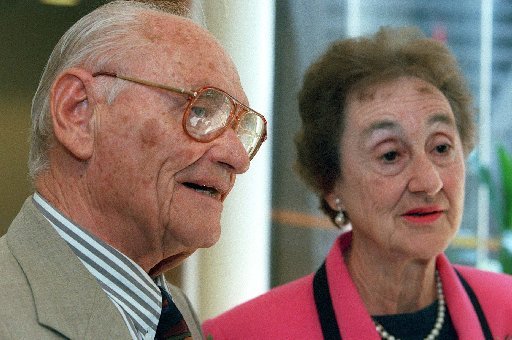 Sonja Messerschmidt, with her husband of 66 years, Cantor Kurt Messerschmidt, were both Holocaust survivors.