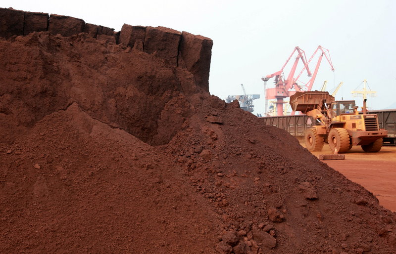 Rare earth is processed at the Port of Lianyungang in China’s Jiangsu province earlier this month. Today’s high-tech industries are using increasing amounts of rare earth in their products. Vehicles such as the Toyota Prius contain about 10 kilograms of rare earth, while a typical 3-megawatt wind turbine requires 1 ton.