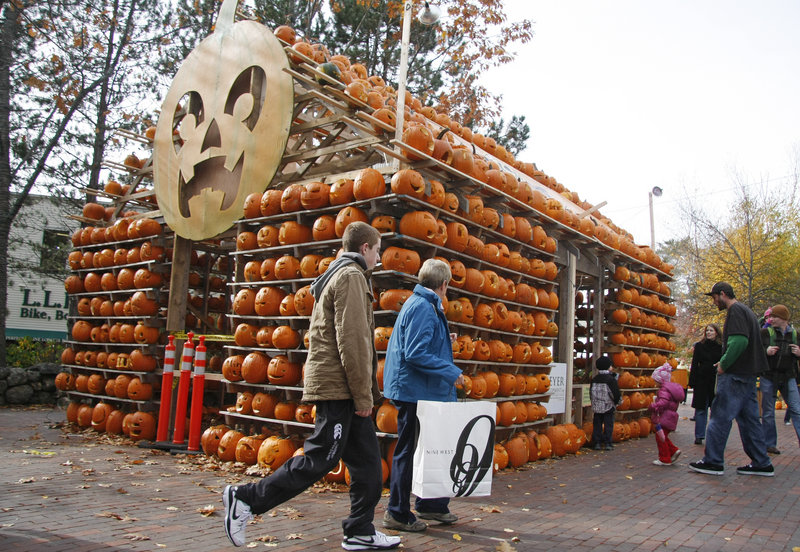Students and staff from Freeport High School carved 1,000 jack-o'-lanterns for their Pumpkin House.