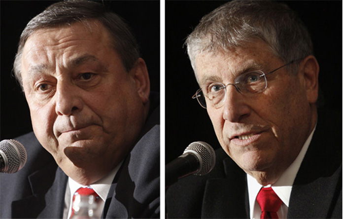 Candidates Paul LePage and Eliot Cutler