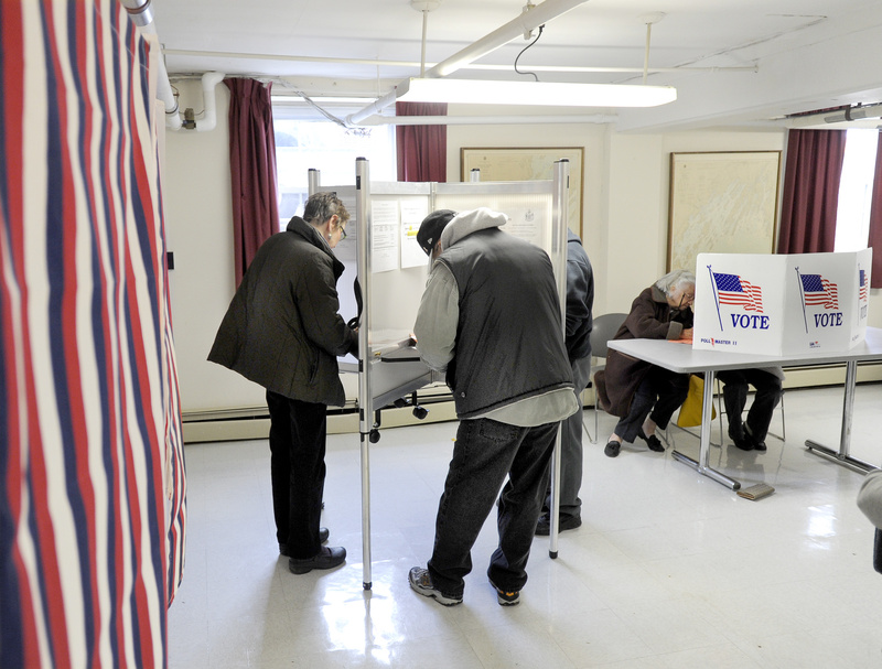 Residents take advantage of early voting at South Portland City Hall. Today is Election Day. Go vote.