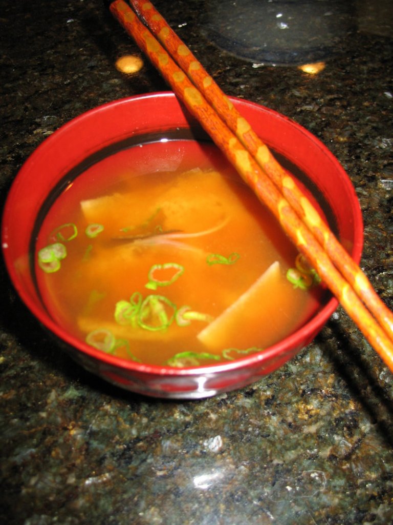 Kramer's miso soup contains turnips and bok choy.
