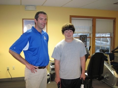 Matt Douglas at FitforME! helped Ian Cameron of Cumberland get ready to try out for football.
