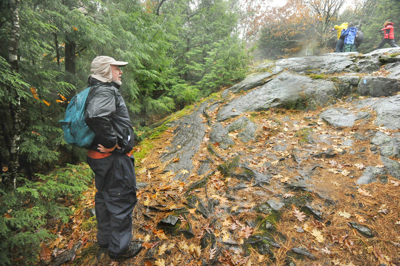 Owen Grumbling, a University of New England professor, leads a nature class that combines hikes and field trips with literature about nature.