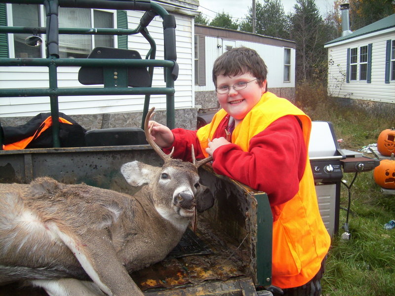 Adam Fernald, 11, of Benton, shot his first deer on Oct. 30. The eight-point buck weighed 148 pounds.