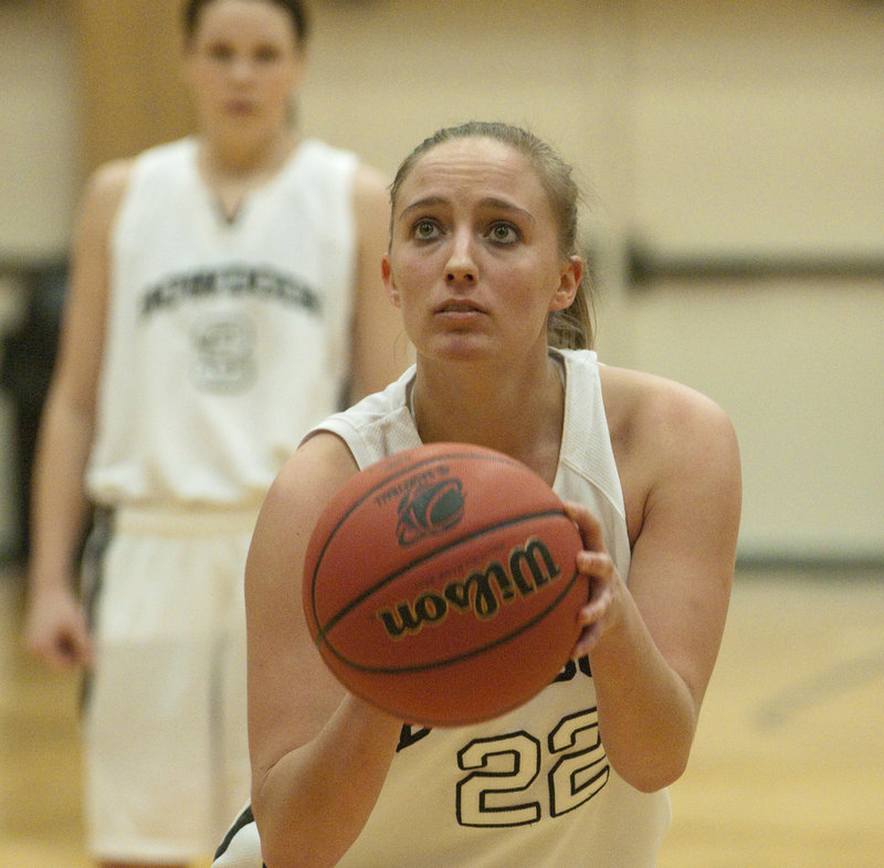 Katie Bergeron has pushed herself at Bowdoin College both in the classroom and on the basketball court, adjusting to whatever role required to help her team achieve success.