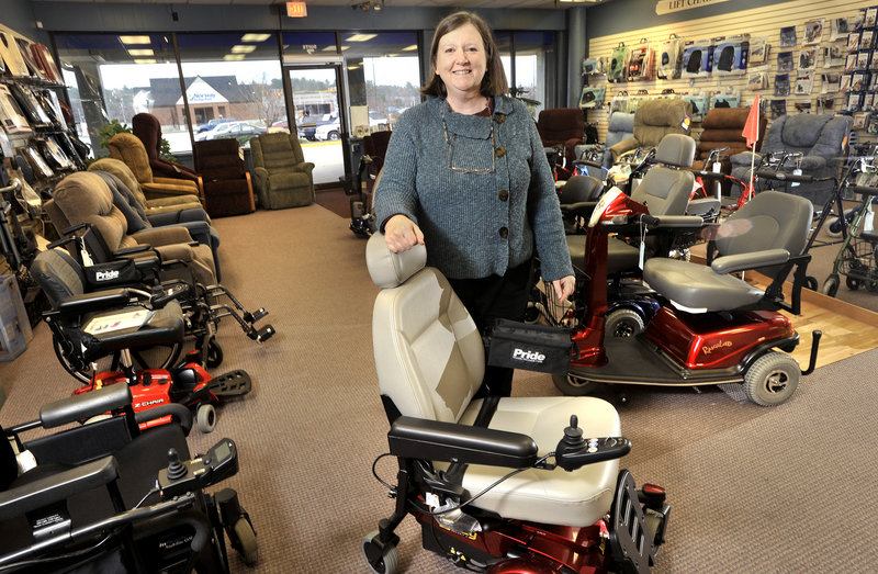Tyrrell Hunter, owner of Majors Mobility, a medical equipment supplier in Topsham, talks about the impact of Medicare changes on her business.