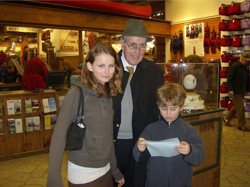 Dr. Eugene G. McCarthy Jr. shops with his grandchildren. He was an East Boothbay innkeeper for many years.