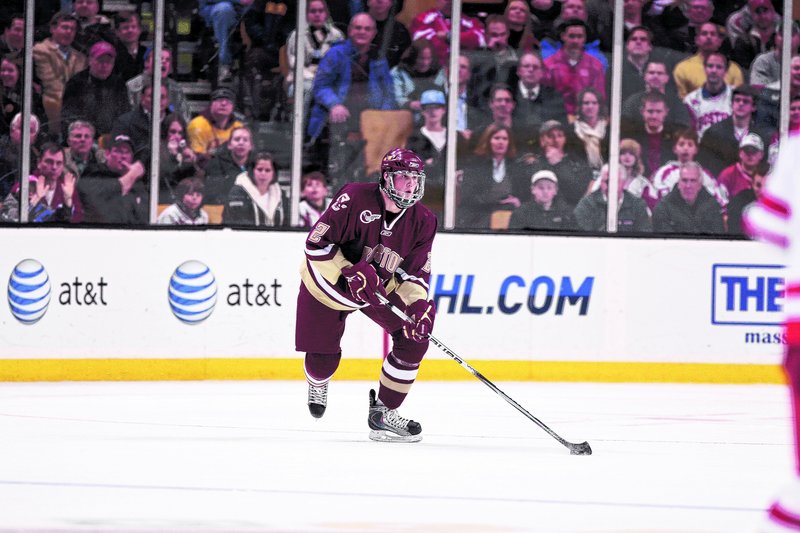 Brian Dumoulin, a Boston College sophomore defenseman from Biddeford, faces UMaine for the fifth time in 12 months in the opener of a two-game weekend series tonight.