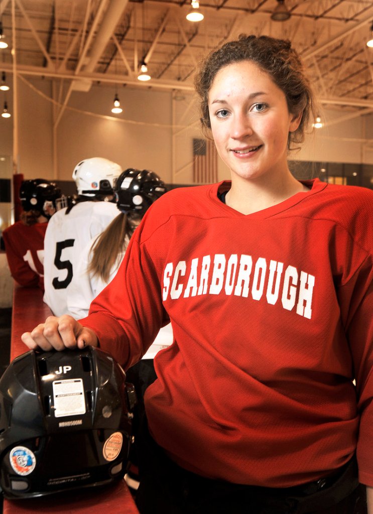 Abby Rutt of Scarborough not only has the ability to take the puck from one end of the rink to the other, but to be a force on defense. She has the background: Three siblings and her father also played.