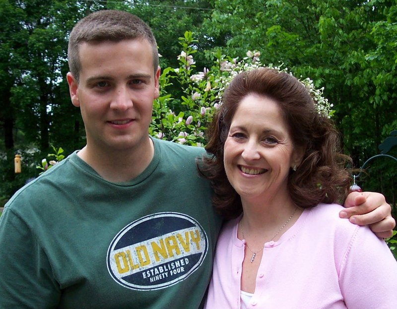 Daryl Walsh and his mom Deborah are seen in a photograph from 2006, taken after his basic training graduation.