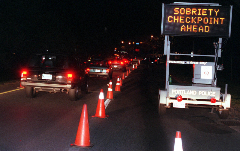 Increasing the use of sobriety checkpoints would be an effective strategy for deterring drunken-driving. bat van Herb Swanson Sobriety Checkpoint