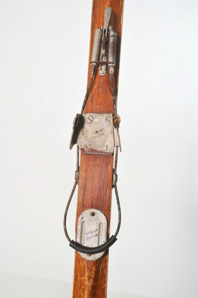 The bindings that hold skiers onto their boards have changed dramatically. In 1936 a “bear-trap” design, made of metal, was used. The binding locked a boot in and didn’t let go.
