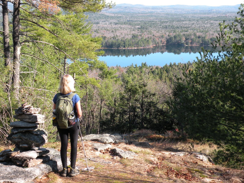 The Foster Pond Lookout is a highlight of a hike up Bald Pate Mountain in Bridgton.