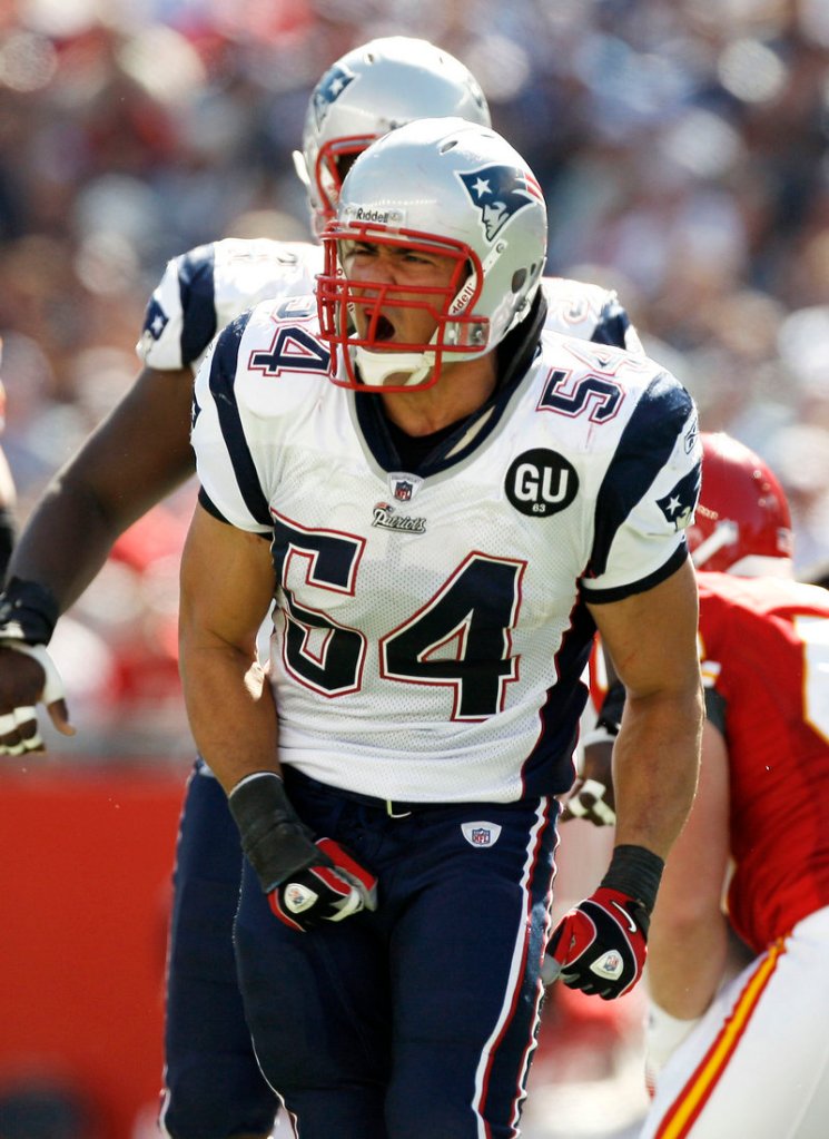 Tedy Bruschi, often dismissed early in his career as too small or too slow, was a central figure in New England’s run defense during the glory years in the early 2000s.