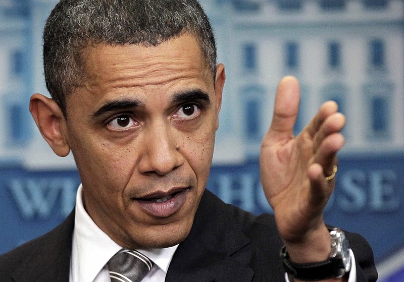 President Obama addresses critics Tuesday at the White House.
