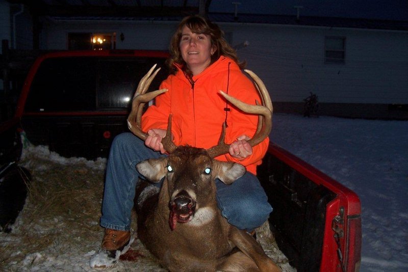 Tracey Rotondi of Athens, Somerset County's treasurer, shot a 10-point buck on Dec. 7 during the muzzleloader season. Rotondi used a Traditions .50-caliber "In Line" rifle. The deer weighed 170 pounds. Deer hunting is a tradition for Rotondi's family. Tracey's husband, Charles Rotondi, shot an 8-point buck that weighed 203 pounds on Nov. 6. Her son Nick, 16, shot an 8-point buck Nov. 9, and son Peter, 11, shot a doe on Youth Hunting Day, Oct. 23.