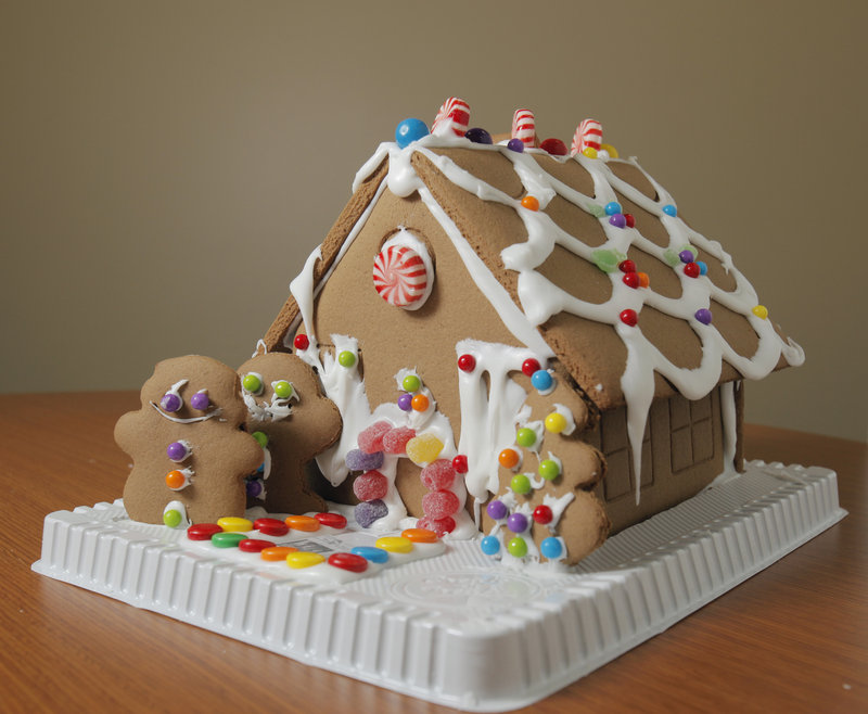 The Create a Treat gingerbread house kit is one of several sold at Bed, Bath & Beyond.