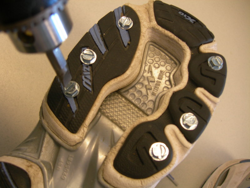 “Screw shoes” can be created at home to give runners and walkers better traction on icy paths.