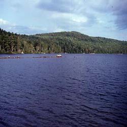 This is a summertime view of Lake George Regional Park, which is located in Skowhegan and Canaan.
